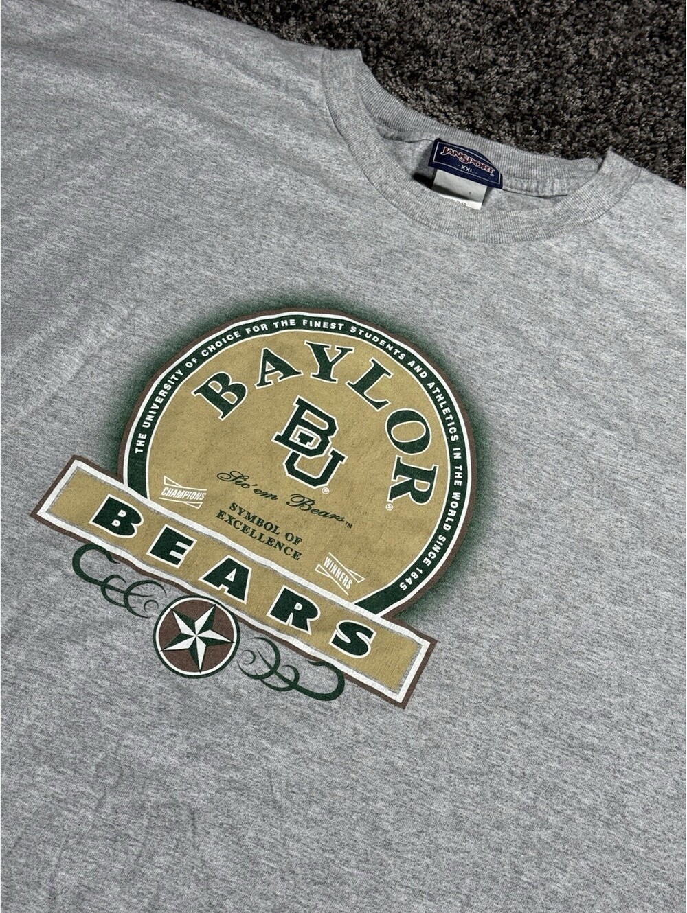 Vintage Baylor University T Shirt Mens 2XL Jansport